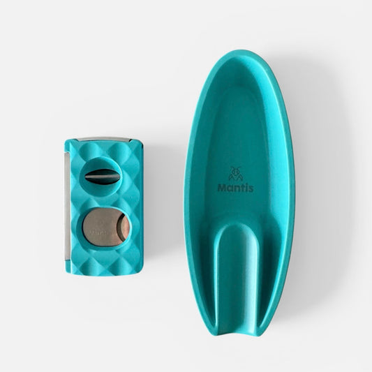 Gift Set Ashtray and Cutter Mantis Aqua