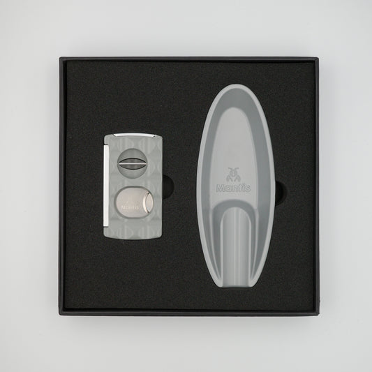 Gift set Ashtray and Cutter Cool Grey.